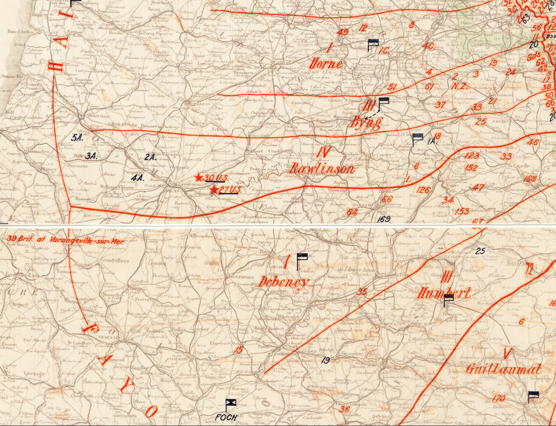 Western Front – 1918 Armistice Order of Battle Map