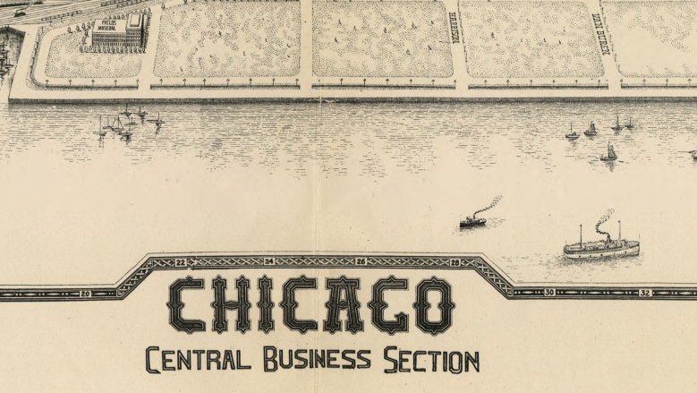 Chicago, Illinois - 1916 Central Business Section