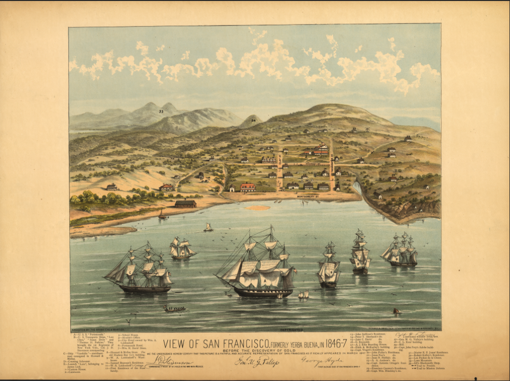 San Francisco, California - 1846-47 View (Before the Gold Rush)