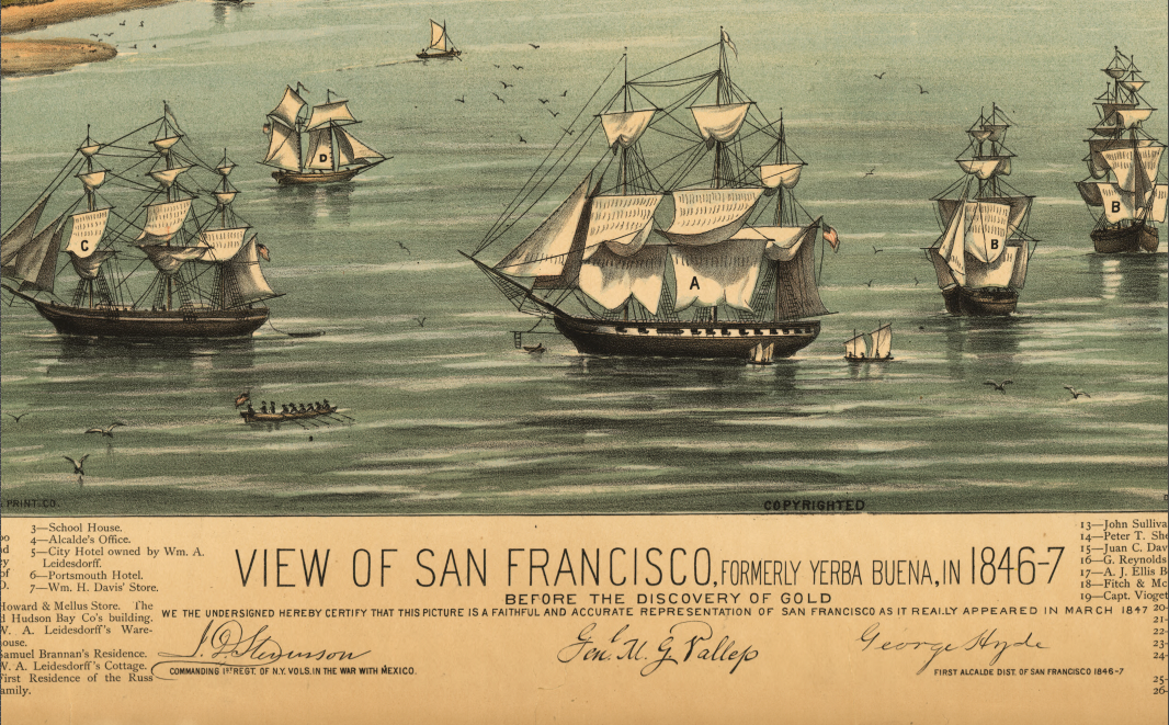 San Francisco, California - 1846-47 View (Before the Gold Rush)
