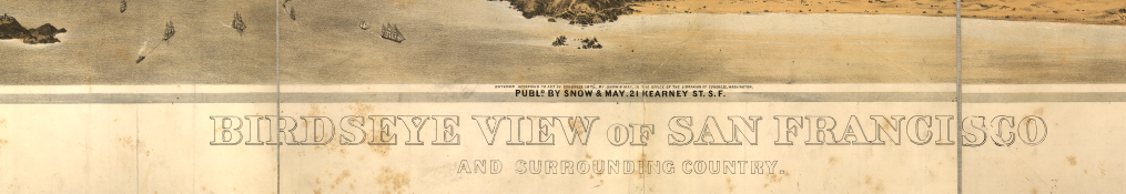 San Francisco, California - 1876 Bird's Eye View