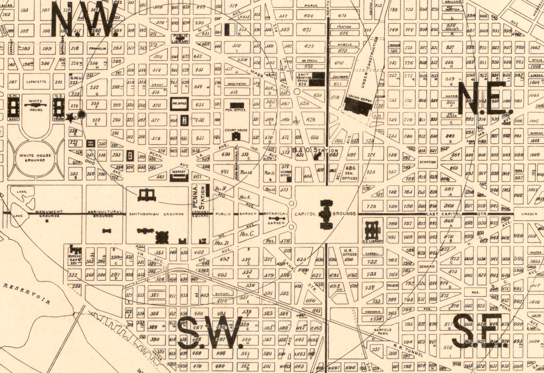 The Nation’s Capital – Washington, D.C. Inaugural City Map of 1905
