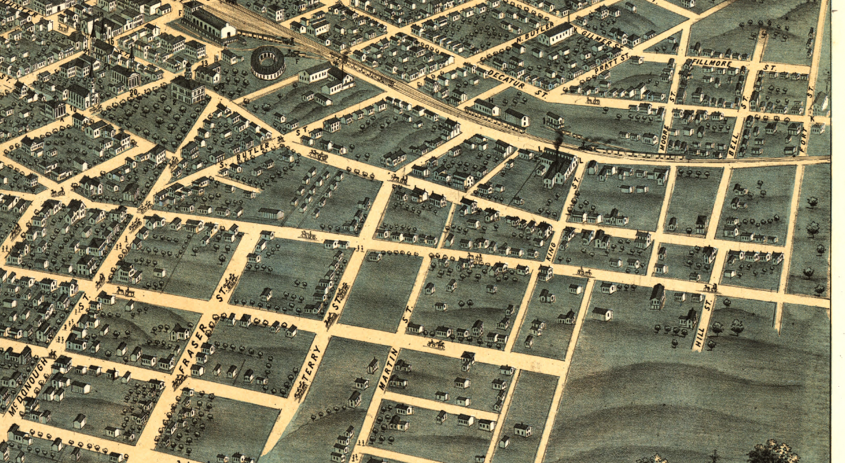 Atlanta, Georgia – 1871 City Map