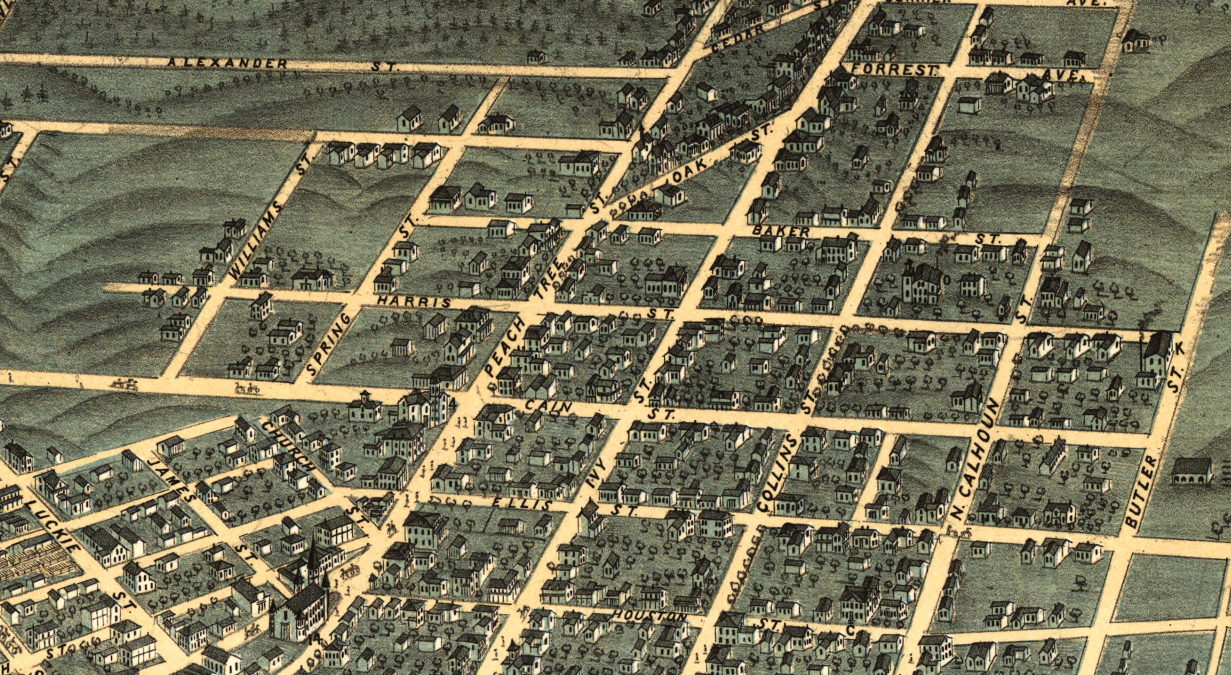 Atlanta, Georgia – 1871 City Map