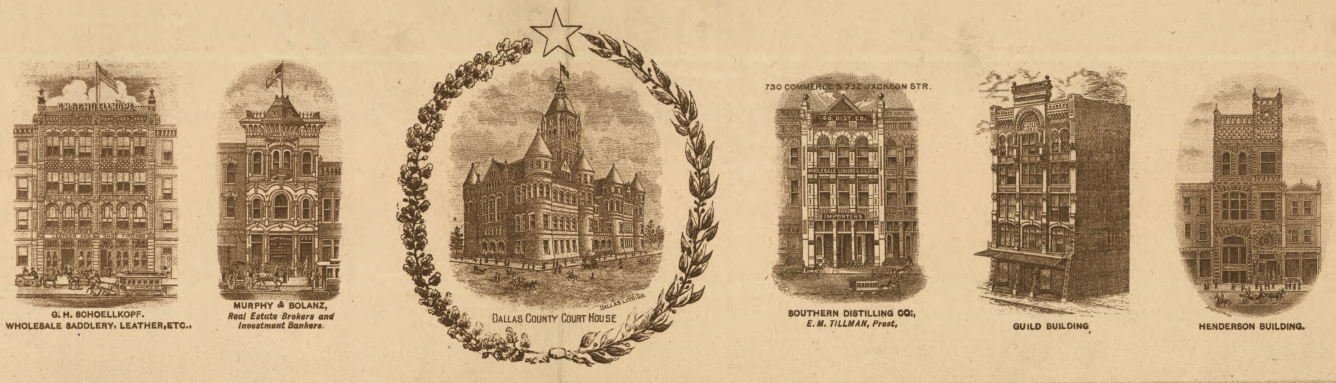 Dallas, Texas – Panoramic Bird’s-Eye View City Map