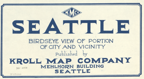 Seattle, Washington – 1925 Bird’s Eye View Map