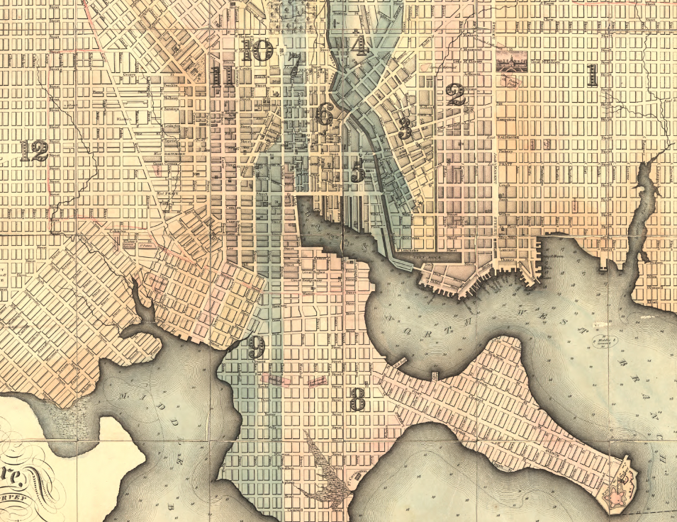 Baltimore, Maryland – 1822 Plan of the City of Baltimore Map