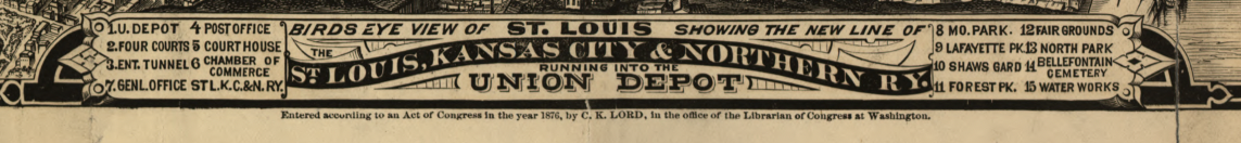 St. Louis – 1876 Bird’s-Eye View Map