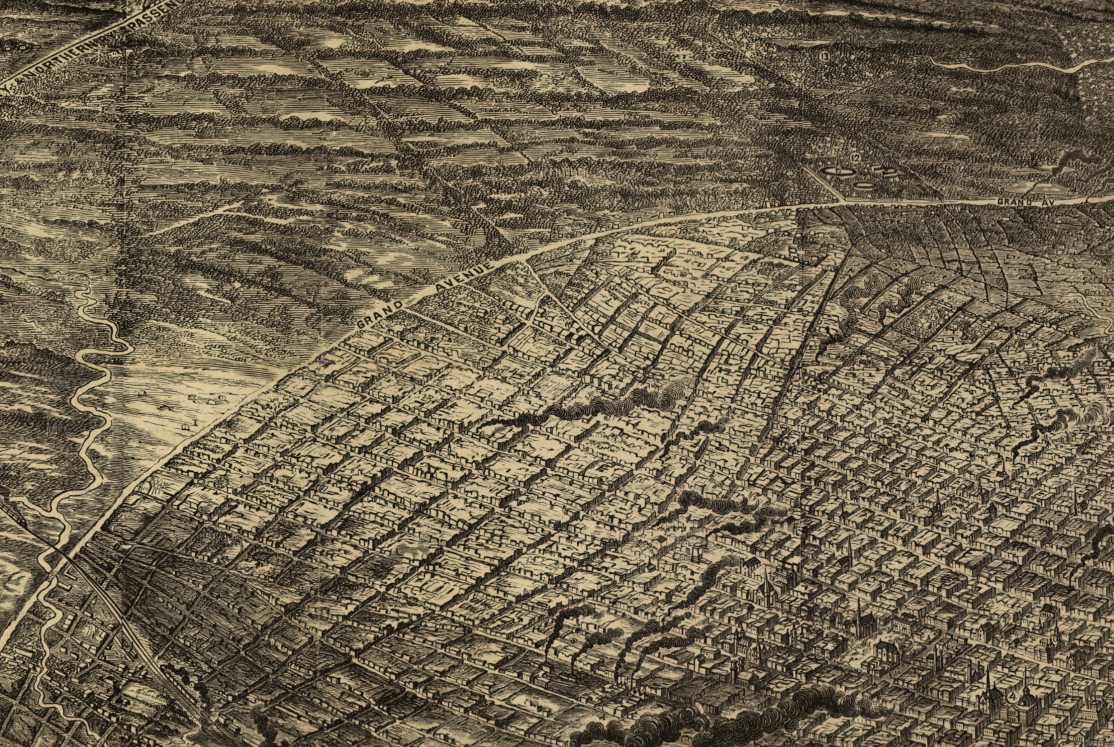 St. Louis – 1876 Bird’s-Eye View Map