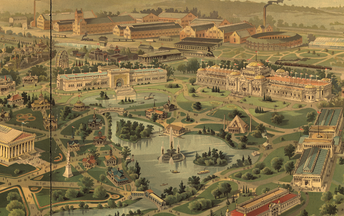Nashville, Tennessee – 1897 Tennessee Centennial Exposition Bird’s-Eye View Map