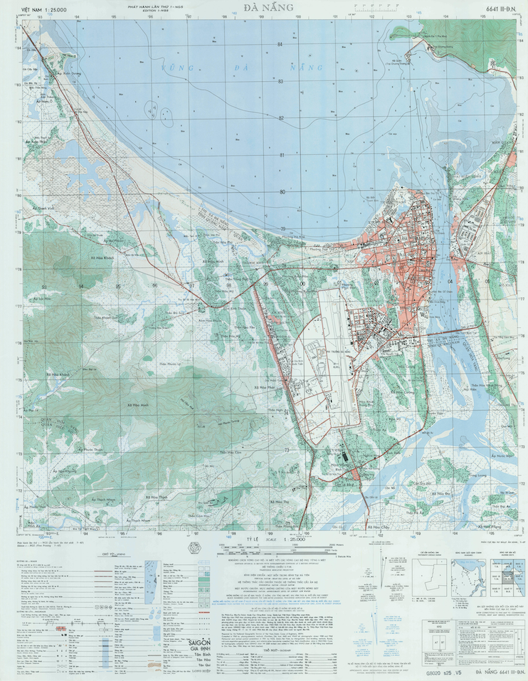 Da Nang, Vietnam – 1967 Topographical Map (1:25,000)