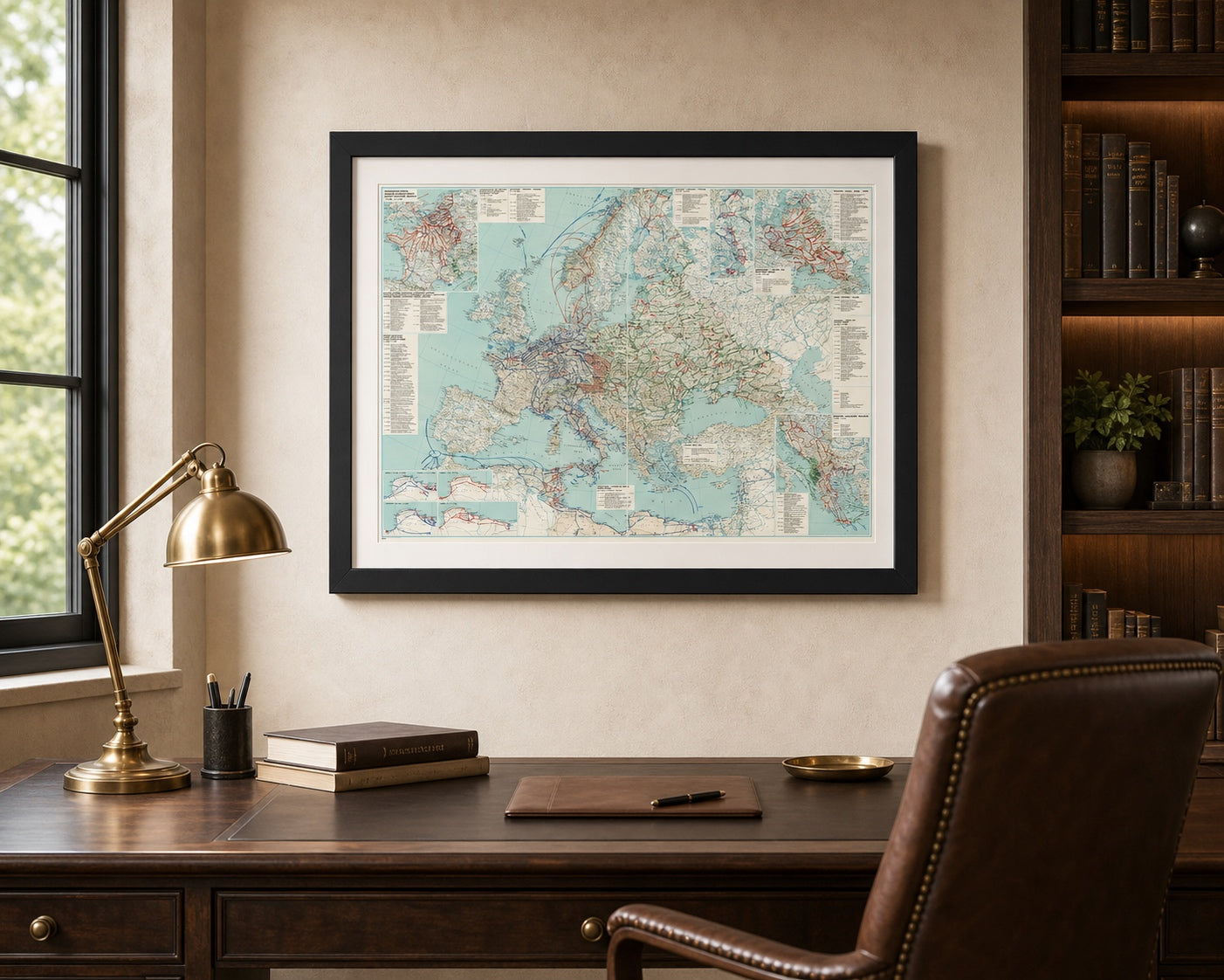 European Theater of Operations – 1939–1945 World War II Strategic Map