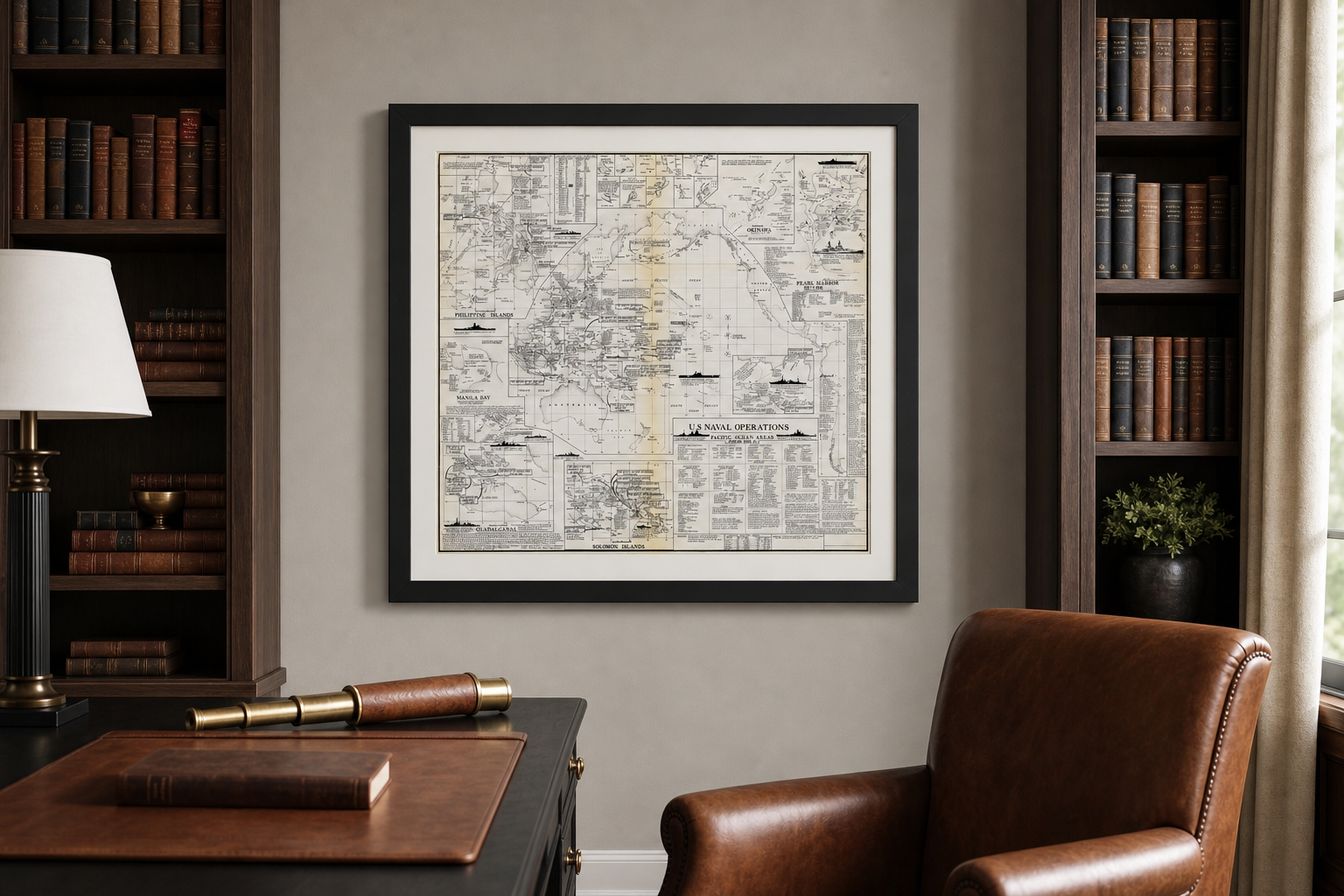 Pacific Campaign – World War II U.S. Naval Operations Map