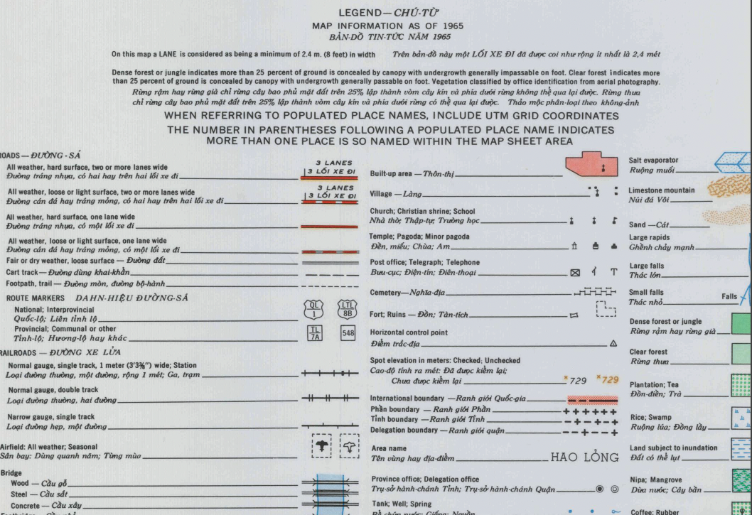 An Tuc 1:50,000 Topographical Map