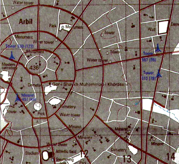 Battle Archives Map Arbil, Iraq