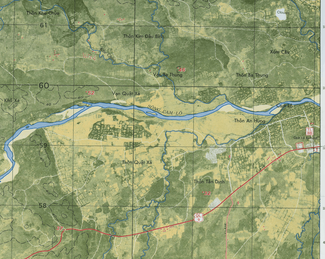 Battle Archives Map Cam Lo (West), Vietnam Topographical Pictomap