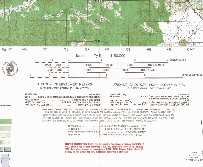 Dong Hoi, Vietnam Topographical Map