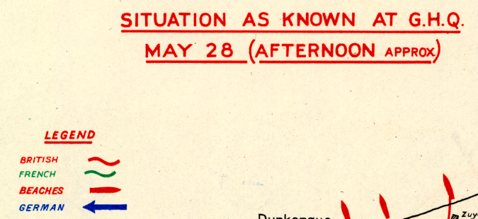Dunkirk 28 May 1940 Battle Map
