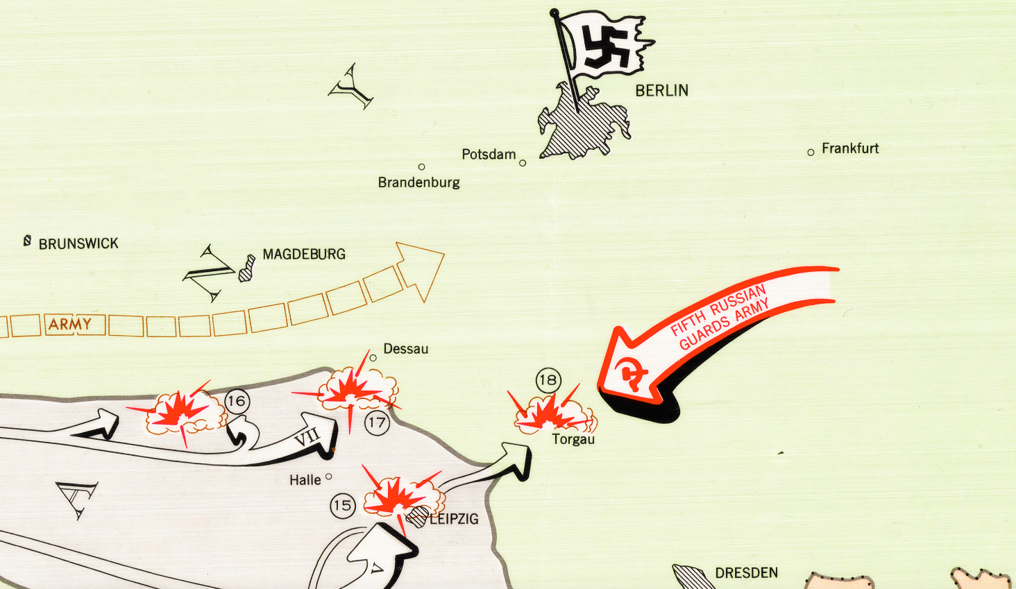 Battle Archives Map European Campaign, First US Army #2