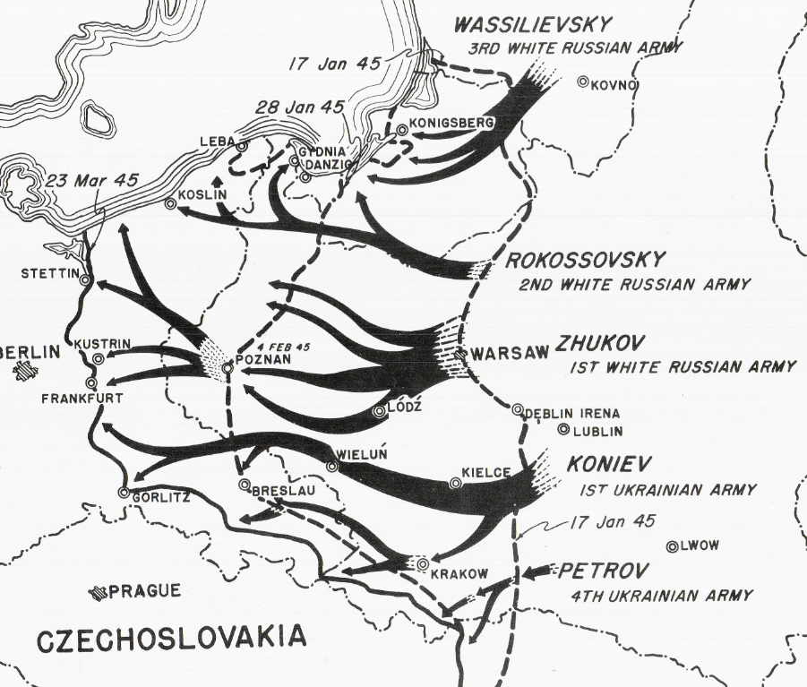 Battle Archives Map European Theater of Operations 1944-1945