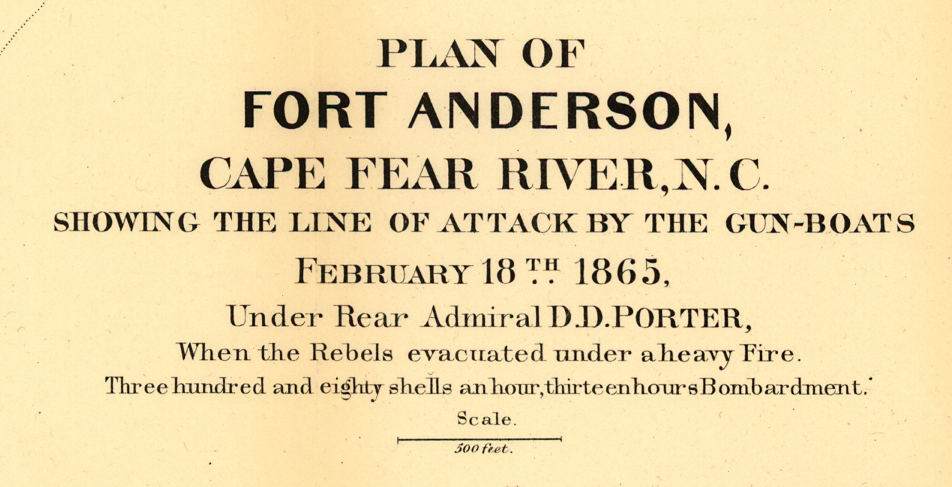 Battle Archives Map Fort Anderson, North Carolina