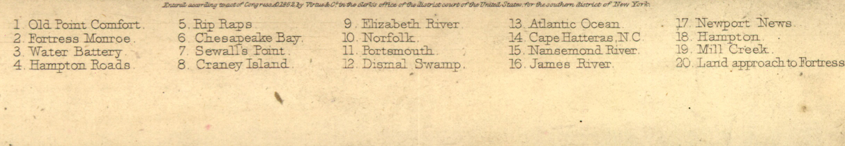 Battle Archives Map Fortress Monroe, Virginia #2