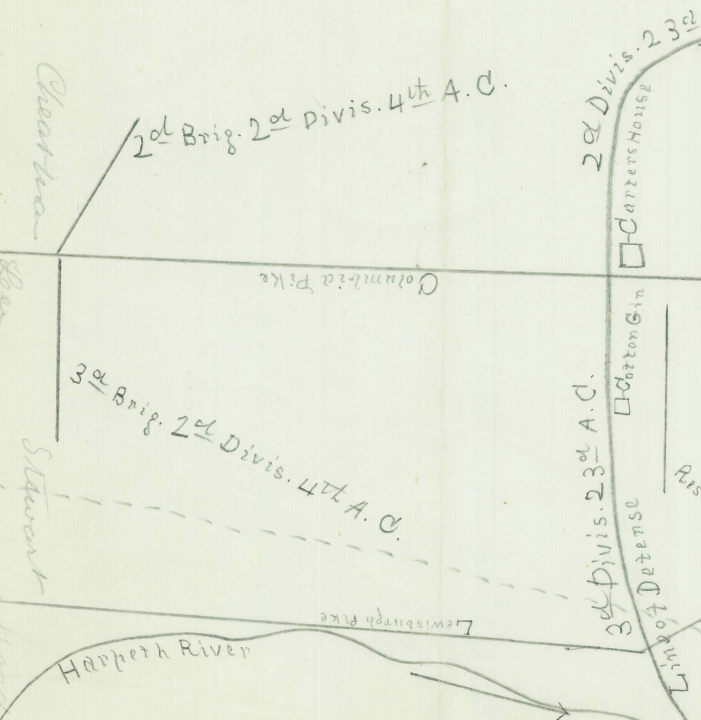 Battle Archives Map Franklin, Tennessee #3