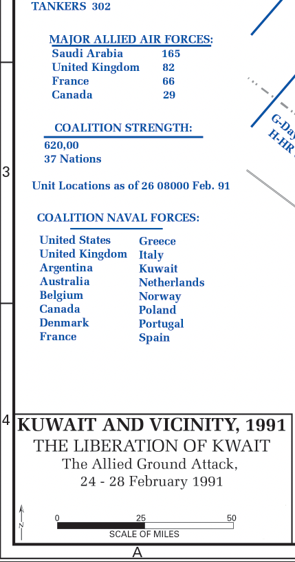 Battle Archives Map Gulf War 1991 Land Operations Battle Map