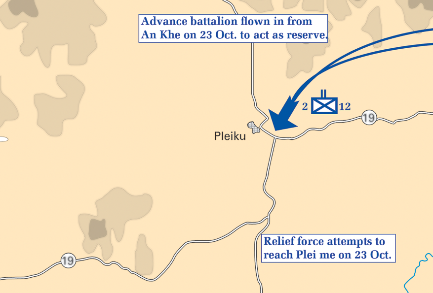 Battle Archives Map Ia Drang Valley Opening Moves Battle Map