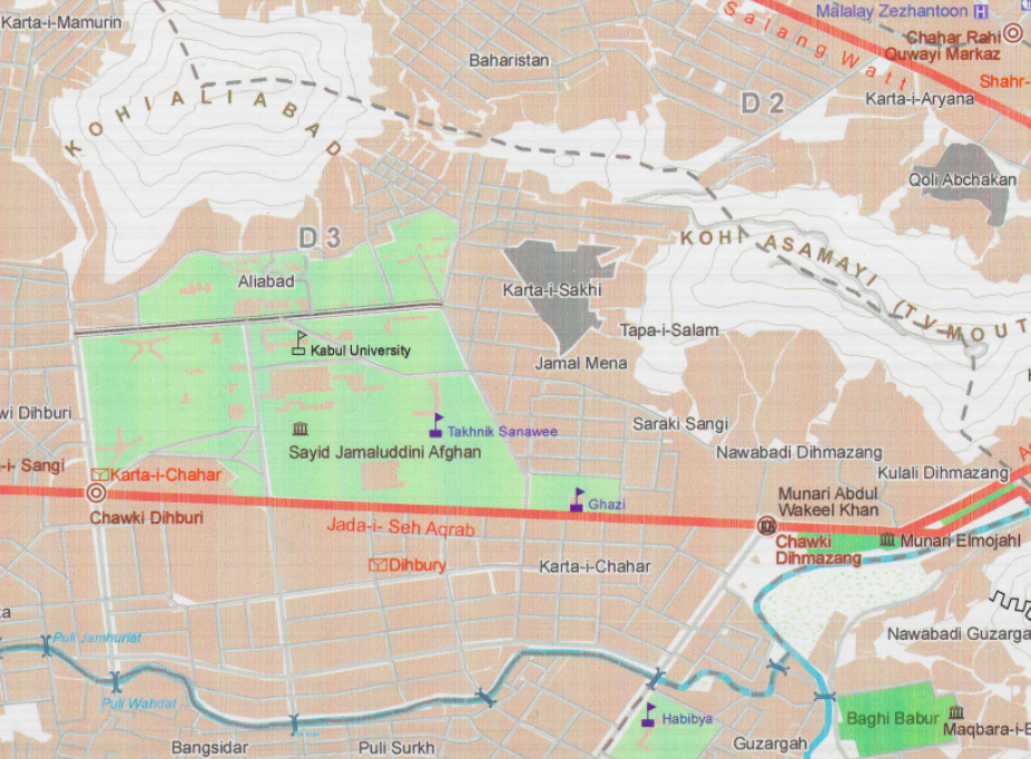 Battle Archives Map Kabul, Afghanistan #1