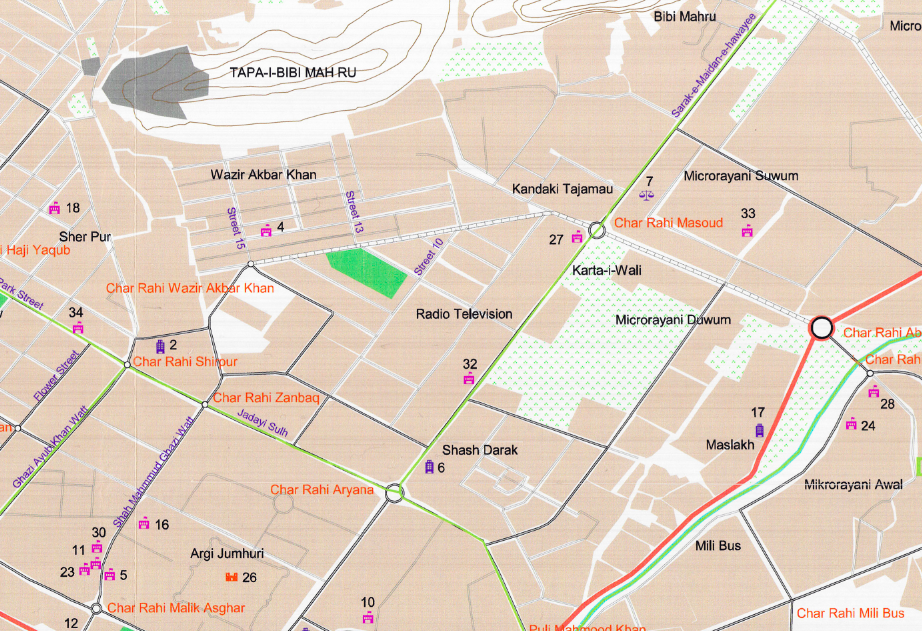 Battle Archives Map Kabul, Afghanistan #2