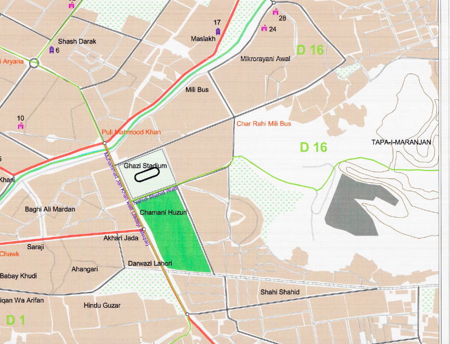 Battle Archives Map Kabul, Afghanistan #2