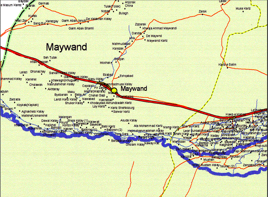 Battle Archives Map Kandahar Province, Afghanistan