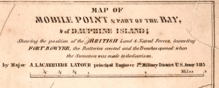 Battle Archives Map Mobile Point, Alabama #1 (Fort Bowyer)