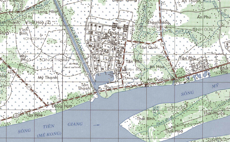 My Tho, Vietnam Topographical Map