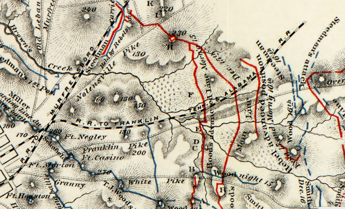 Battle Archives Map Nashville, Tennessee #2