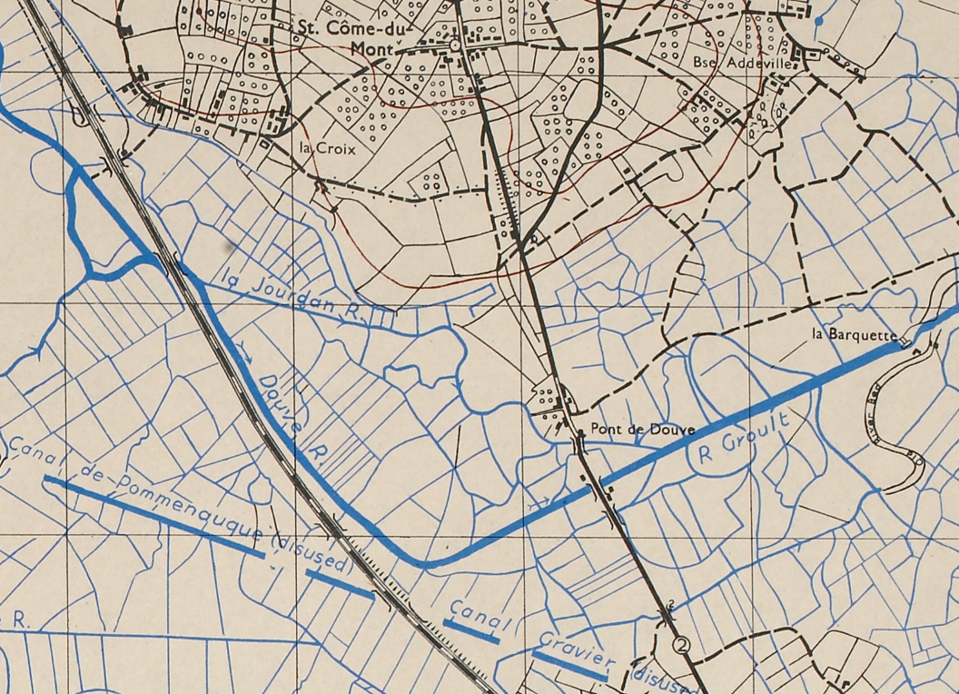 Normandy Carentan Topographical Map