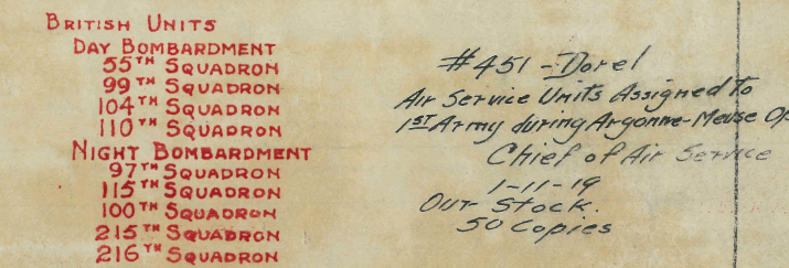 Battle Archives Map Order of Battle at Armistice #1