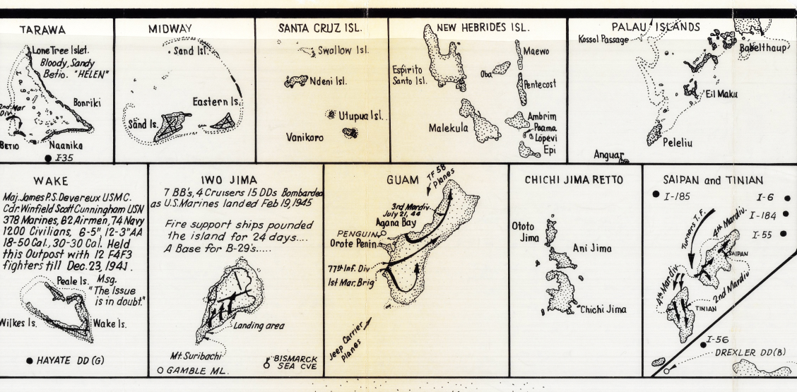 Battle Archives Map Pacific Theater of Operations #1