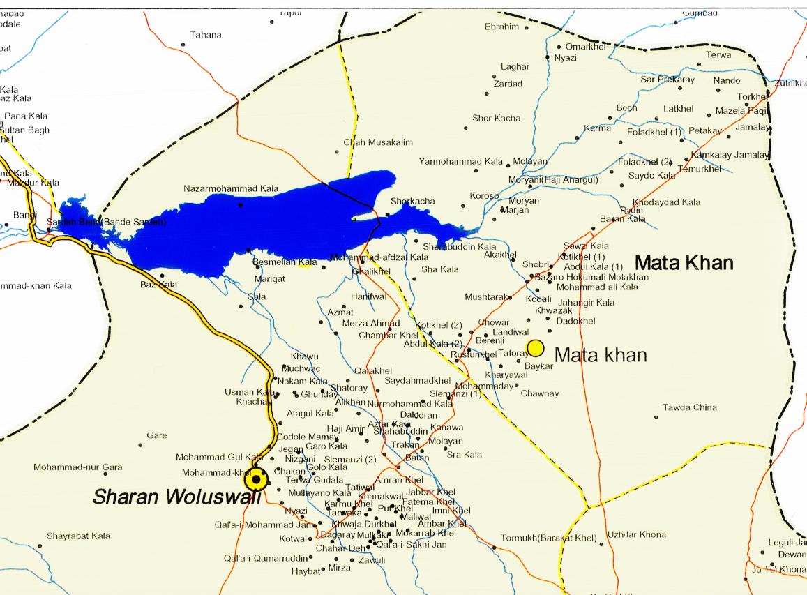 Battle Archives Map Paktika Province, Afghanistan