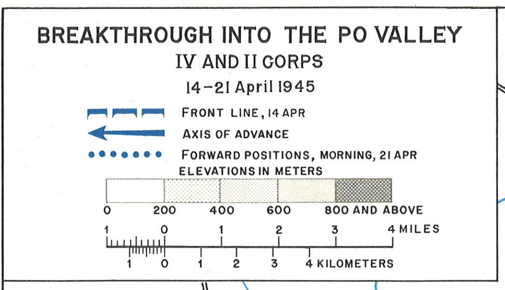 Battle Archives Map Po Valley, Italy 1945 Battle Map