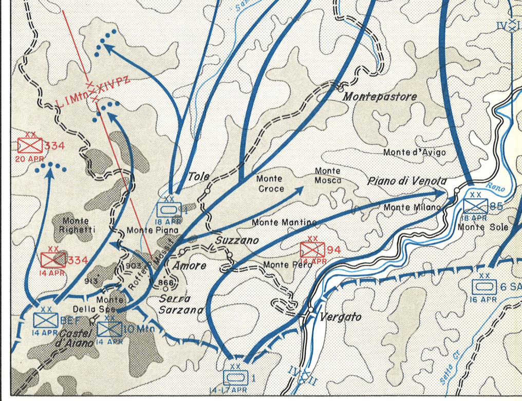 Battle Archives Map Po Valley, Italy 1945 Battle Map