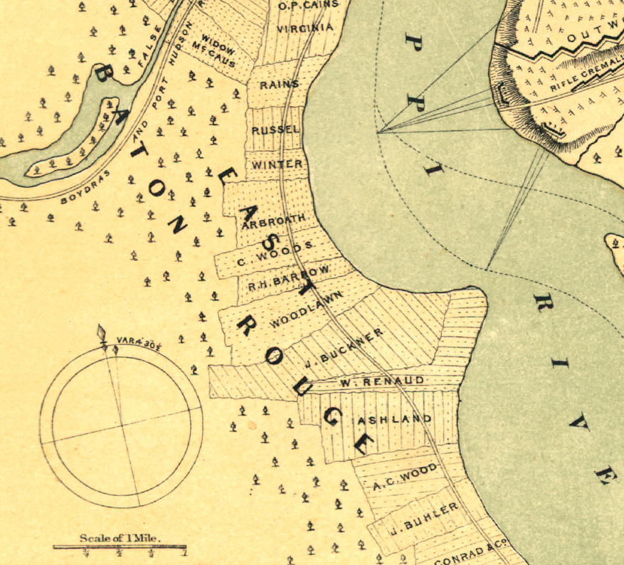 Battle Archives Map Port Hudson, Louisiana (Baton Rouge)