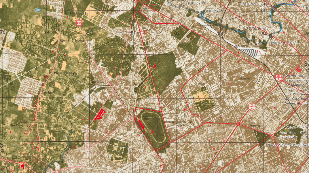 Saigon, Vietnam Topographical Pictomap