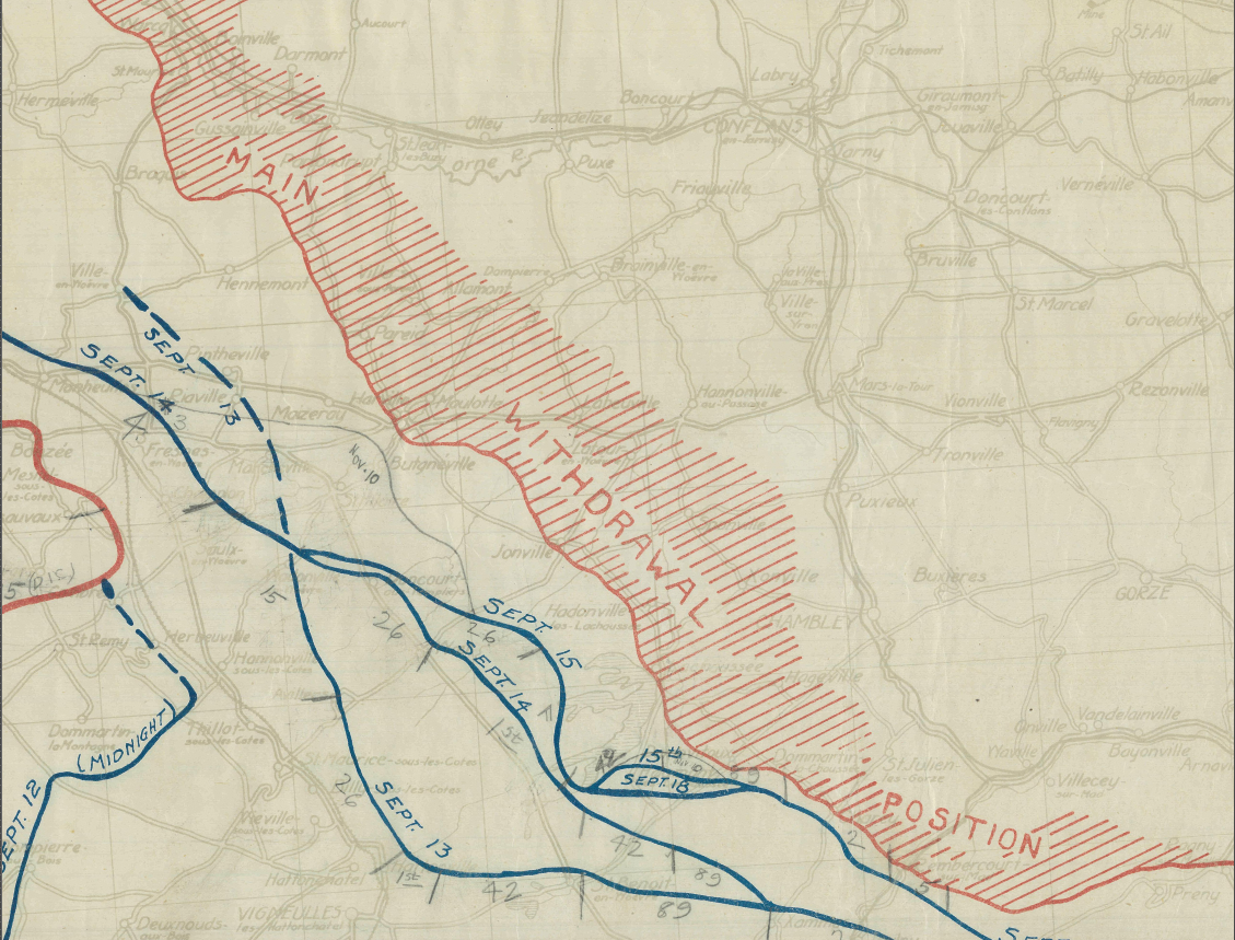 Battle Archives Map Saint Mihiel Offensive #2