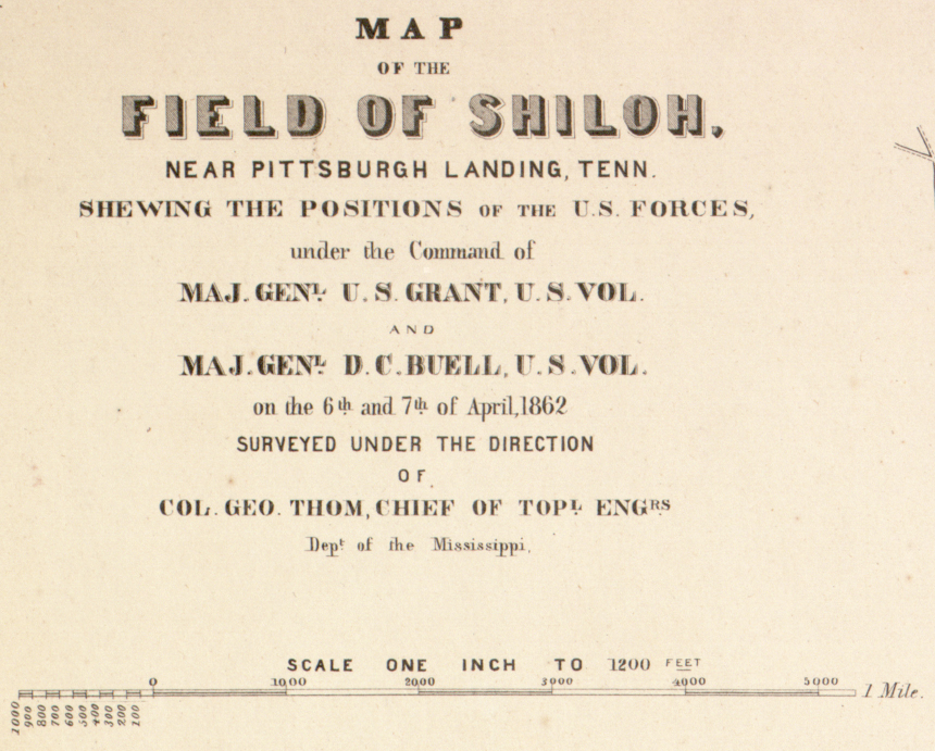 Battle Archives Map Shiloh, Tennessee #2
