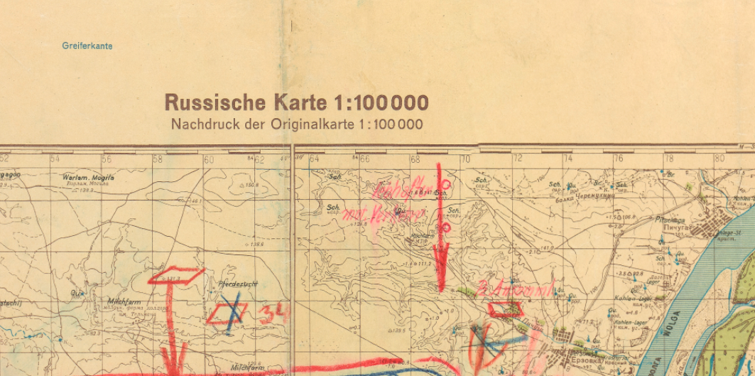 Stalingrad Front Lines - September 27, 1942 German Battle Map
