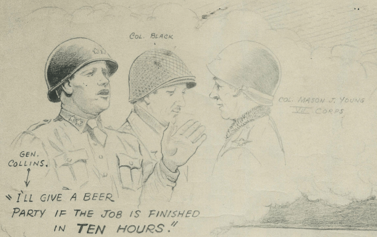 Battle Archives Map The Beer Bridge (Crossing the Rhine at Bonn) Drawing