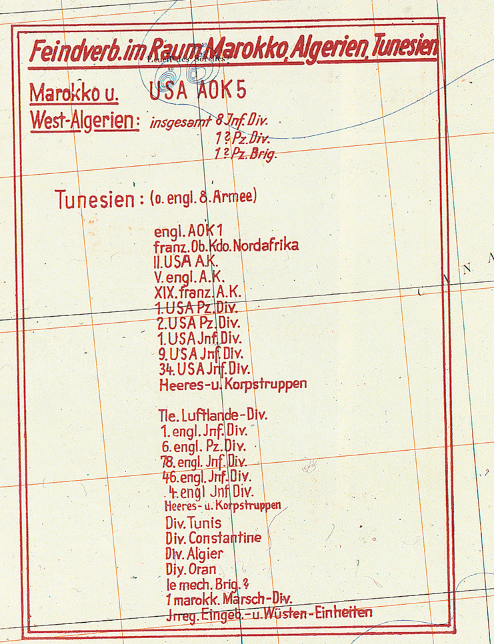 Battle Archives Map Tunisia Campaign (Afrika Korps)