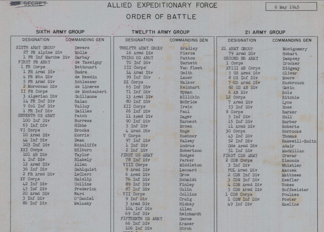 Battle Archives Map Victory in Europe Day #2